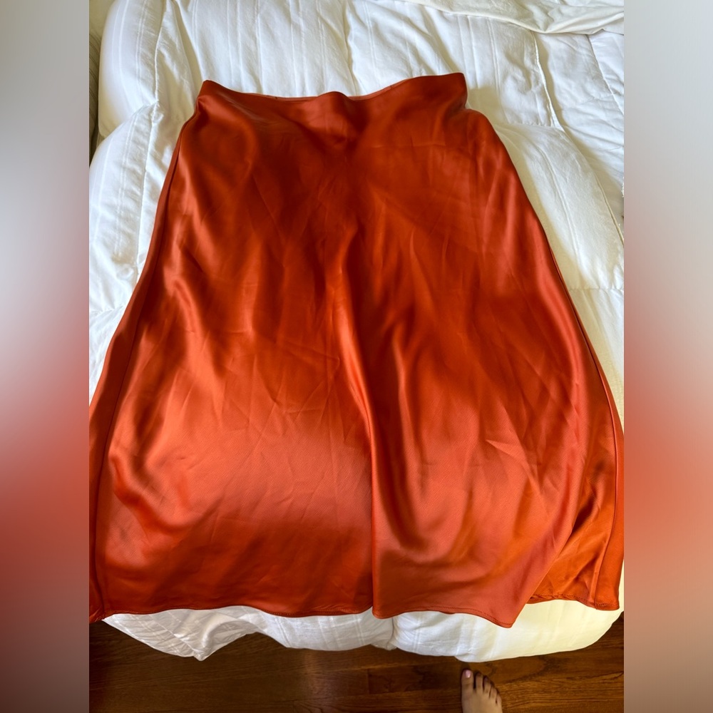 Rachel Zoe Orange slip skirt